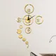 Horloge Murale 3D miroir Horloge Murale décorative Design Moderne autocollant Design Moderne