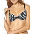 Triumph Womens 10195628 Streams Of Pearls Push-Up Bikini Top - Black - Size 36DD