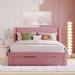 Velvet Upholstered Queen Size Storage Bed Platform Bed w/Drawer