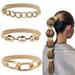 Hair Ties for Women Girls Hair Ties Bracelets with Gold Chain and Beige Elastic Ponytail Holders Hair Ties for Thick Hair Looks Cute On Your Wrist And Great In Your Hair
