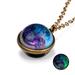 KIHOUT Clearance Necklace Luminous Double-sided Dome Planetary Necklace Pendant Luminous Double-sided Ball Universe Couple Chain Luminous Souvenir Couple Necklace