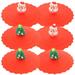6pcs Silicone Mug Cover Christmas Tree Snowman Leakproof Reusable Cup Lids