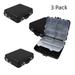 FOAUUH 3 Packs Fishing Tackle Box 12 Compartment Portable Tackle Box Organizer Floating Fish Lure Storage Boxes with Adjustable Dividers Plastic Containers Case for Hook Jewelry Bead