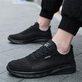 PEASKJP Tennis Shoes Men Men s Soft Flat Bottom Non Slip Breathable Hiking Sneaker Walking Shoe Black 10.5