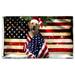 Cayyon Personalized Custom Dog Grommet Flag Merry Christmas Santa Claus Flag 3x5Feet Banner with 2 Brass Grommets