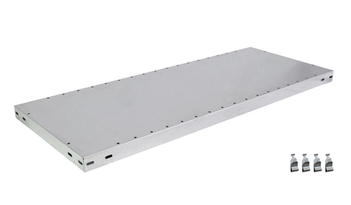 Zusatz-Fachboden für PROREGAL Fachbodenregal MULTIplus250 Stecksystem | BxT 100x60cm | Inkl. 4 Fachbodenträgern | Fachlast 250kg | Verzinkt Image