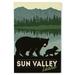 Sun Valley Idaho Black Bear and Cub Birch Wood Wall Sign (12x18 Rustic Home Decor Ready to Hang Art)