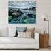 DESIGN ART Designart Sea Waves Impacting Rock On The Beach Nautical & Coastal Canvas Wall Art Print 44 in. wide x 34 in. high