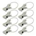 Etereauty 20pcs Thicken Stainless Steel Curtain Ring with Curtain Clip for Home Use Practical Roman Rod Curtain Clip Rings (Silver)