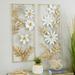 Studio 350 Gold Metal Coastal Floral Wall Decor ( Set of 2)