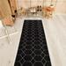 Playa Rug Custom Size Hexagon Black Gold 26 Inch Wide Non-Slip Stair Runner Rug 33 Feet