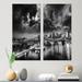 DESIGN ART Designart Amazing Night in New York City Cityscape Canvas Wall Art Print 2 Piece Set 16 W x 32 H x 1 D x 2 Pieces