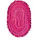 SAFAVIEH Braided Paisley Solid Fringe Area Rug Pink/Fuchsia 5 x 8 Oval