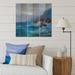 DESIGN ART Designart Morning On Sea Wave Paints On A Canvas Nautical & Coastal Print on Natural Pine Wood - 3 Panels 30 inches x 28 inches - 3