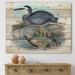 DESIGN ART Designart Vintage Australian Birds II Traditional Print on Natural Pine Wood 30 in. wide x 15 in. high