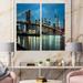 DESIGN ART Designart Brooklyn Bridge and Skyscrapers Cityscape Canvas Wall Art Print 2 Piece Set 20 W x 40 H x 1 D x 2 Pieces