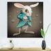 DESIGN ART Designart White Rabbit Alice In Wonderland Novelty Canvas Wall Art Print 30 In. Wide X 30 In. High