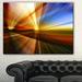 DESIGN ART Designart Rays of Speed Reflection Abstract Digital Art Canvas Print 32 in. wide x 24 in. high