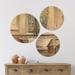 DESIGN ART Designart Vintage Paris Bathtub Traditional Bathroom Wood Wall Art Set of 3 Circles