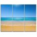 Design Art Dark View of Tropical Beach - 3 Piece Graphic Art on Wrapped Canvas Set