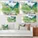 DESIGN ART Designart Beautiful Summer River Green Landscape III Country Canvas Wall Art Print 32 in. wide x 24 in. high