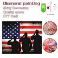 5D DIY 5D Diamond Art Kits Kits for Adults Kids Eagle American Flag Soldier 4 Th July of Diamond Art American Flag Gem Crystal Rhinestone 5D Diamond Art Kitss Kits for Home Wall Decor Gift