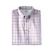 Men's Big & Tall Short Sleeve Wrinkle-Free Sport Shirt by KingSize in Sand Stone Plaid (Size 5XL)
