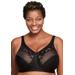 Plus Size Women's Full Figure Plus Size Magiclift Minimizer Bra Wirefree #1003 Bra by Glamorise in Black (Size 48 C)