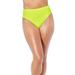 Plus Size Women's High Waist Cheeky Bikini Brief by Swimsuits For All in Yellow Citron (Size 18)