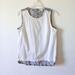 J. Crew Tops | J.Crew Women's Ditsy Floral Contrast Terry Cotton Tank Top White Size Xs | Color: Blue/White | Size: Xs