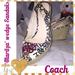 Coach Shoes | Coach 'Maritza' Poppy Floral Wedge Sandals | Color: Black/Pink/White | Size: Various