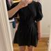 Zara Dresses | Belted Mini Dress | Color: Black | Size: L