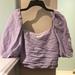 Zara Tops | Light Purple Zara Cropped Blouse In A Size Xs | Color: Purple | Size: Xs