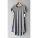 Lularoe Dresses | Lularoe Women's Gray Short Sleeve High-Low Hemline Carly Swing Dress Size S New | Color: Gray | Size: S