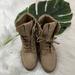 Michael Kors Shoes | Michael Kors Chamois Leather Shoes Khaki Pu Booties Brand New | Color: Tan | Size: 8