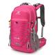 SKYSPER Rucksack 35L Hiking Backpack, Lightweight Travel Backpack Waterproof Camping Backpack for Men Women(Rosered)