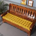 Thick Garden Bench Cushion Pad 2/3 Seater,8cm Thick Bench Seat Cushion Pad,Rectangle Long Bench Seat Pad for Home/Garden/Chaise/Swing/Patio (160x50cm,Yellow)