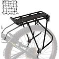 Bike Cargo Rack for 26"-29" Frames, With Net & Reflective Universal Adjustable Bicycle Rear Luggage Touring Carrier Racks 25kg Capacity Mountain Road Bike