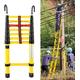 Fibreglass Insulation Telescopic Ladder with Hook, Multi Purpose Extension Ladder for Repair or Rescue, Outdoor FRP Electrician Ladder, Load 150kg (Size : 3.5m/11.5ft)