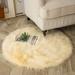 Yellow 96 x 96 x 2.5 in Area Rug - Everly Quinn Area Rug, Soft Sheepskin Area Rug, Handmade Soft Fluffy Rugs, 2' X 3' Indoor Plush Rugs, Bedroom Area Rug | Wayfair