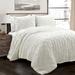 Ravello Pintuck 100% Cotton Comforter White 3Pc Set King/Cal King - Triangle Home Decor 21T014322