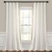 Luxury Modern Flower Linen Like Embroidery Border Window Curtain Panel Off White/Neutral Single 52X84 - Lush Decor 21T013995