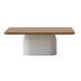 AllModern Riya Coffee Table Wood in Brown/White | 14.2 H x 31.5 W x 31.5 D in | Wayfair 1617B293B27141D68AF3B43FC4845E44