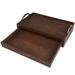 Millwood Pines Schwager Tray Wood/Metal in Brown | 5.3 H x 18.25 W x 10.85 D in | Wayfair 196856BCF534466A988F1BFB966F94D7