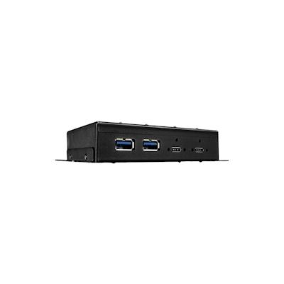 LINDY 4 Port USB 3.2 Gen 2-Hub Schwarz Image