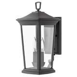 HINKLEY OUTDOOR BROMLEY Small Wall Mount Lantern Museum Black