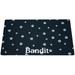 Black & Gray Paw Print Personalized Pet Placemat, 12" L X 20" W, Small