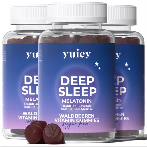 yuicy® Deep Sleep – Melatonin Einschlaf-Gummies 180 St Fruchtgummi