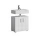trendteam smart living - Waschbeckenunterschrank Unterschrank - Badezimmer - Wons - Aufbaumaß (BxHxT) 60 x 58 x 34 cm - Farbe Weiß Hochglanz - 220730101
