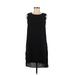 Monteau Casual Dress - Shift: Black Solid Dresses - Women's Size Medium